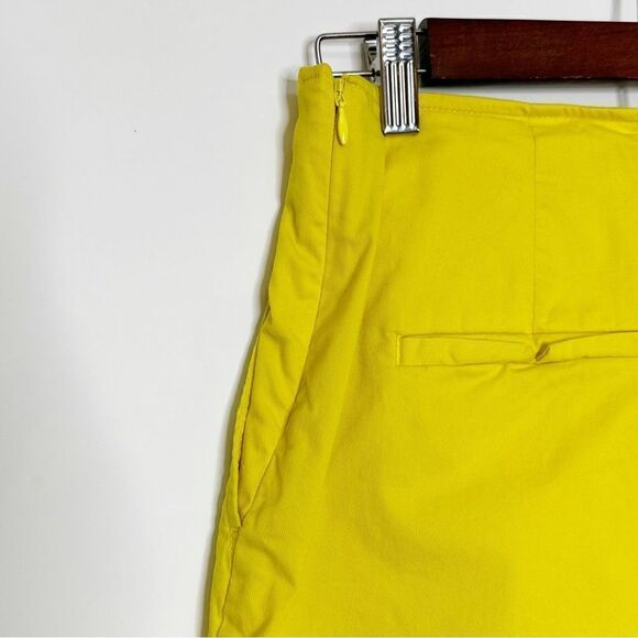 Anthropologie Maeve Bright Yellow Tennis Pleated High Rise Skort Size 4 - Picture 10 of 12
